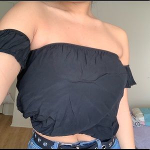Brandy Melville black strapless top